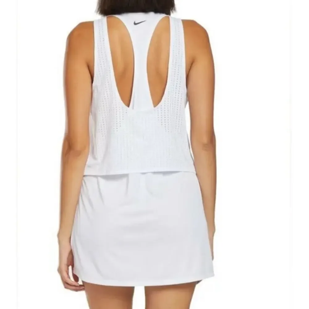 NWT Nike Sport Mesh Swim Cover-Up Dress White Womens Size Medium